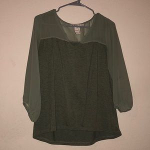 Green Blouse Top